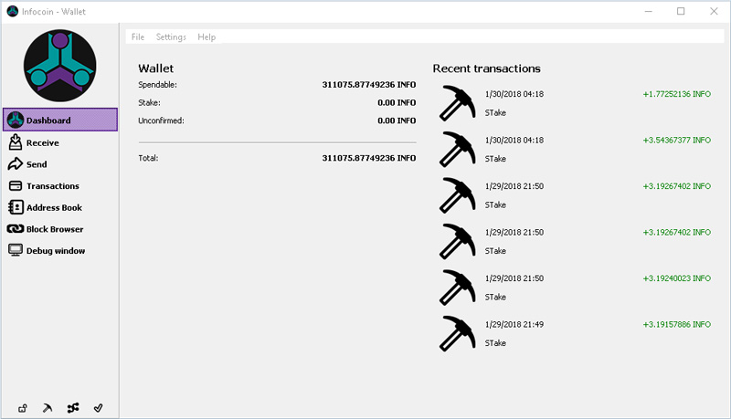 info coin wallet